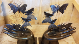SET  /  2 HANDEN MET VLINDERS / LINKER EN RECHTERHAND