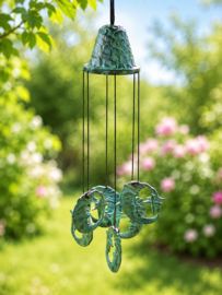 BRONZEN WINDGONG MET MAANTJES