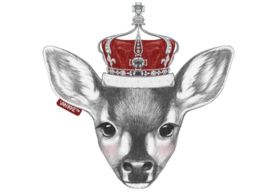 Roe deer with a Royal crown