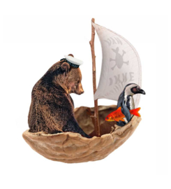 Wall decal Bear in a nut
