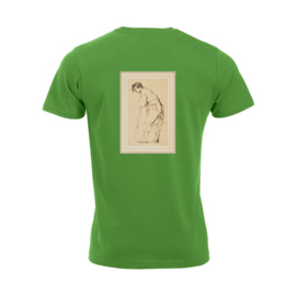 Iron-On Patch - Young Man Leaning on a Stick by Rembrandt Harmensz. van Rijn