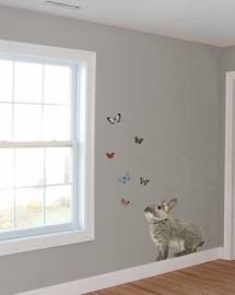 Wall Decal Rabit with butterflies
