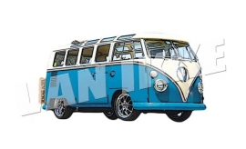 Volkswagen transporteur bleu