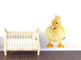 Sticker mural canard avec couronne