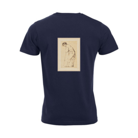 Iron-On Patch - Young Man Leaning on a Stick by Rembrandt Harmensz. van Rijn