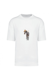 Zebra mit Huhn