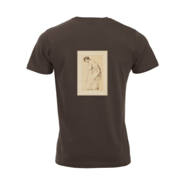 Iron-On Patch - Young Man Leaning on a Stick by Rembrandt Harmensz. van Rijn