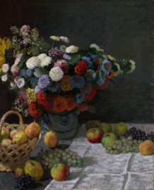Iron-On Patch: Still Life with Flowers and Fruit - Claude Monet