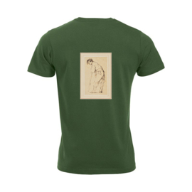 Iron-On Patch - Young Man Leaning on a Stick by Rembrandt Harmensz. van Rijn