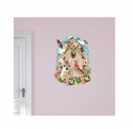 Wall decal Deer With Flowers