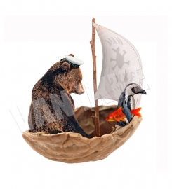 Wall decal Bear in a nut