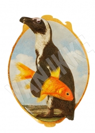 Pingouin avec poisson XS