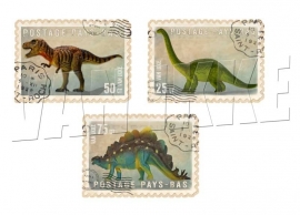 Iron-on Postzegels Dino