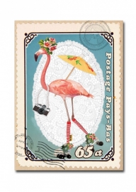 Kaart flamingo XL