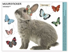Kaninchen mit Schmetterlingen XL