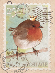 Rotkehlchen-Briefmarke