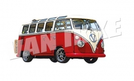 Volkswagen transporteur rouge