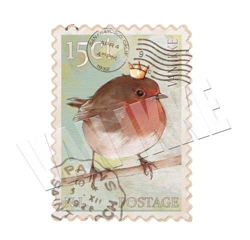 Rotkehlchen-Briefmarke