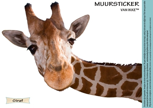 Muursticker giraf klein