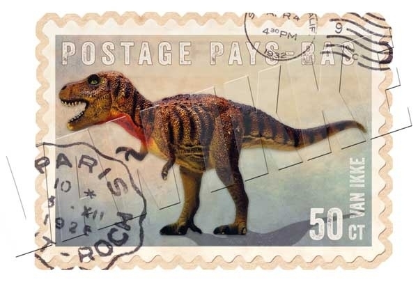 Dinosaurier-Briefmarke 1