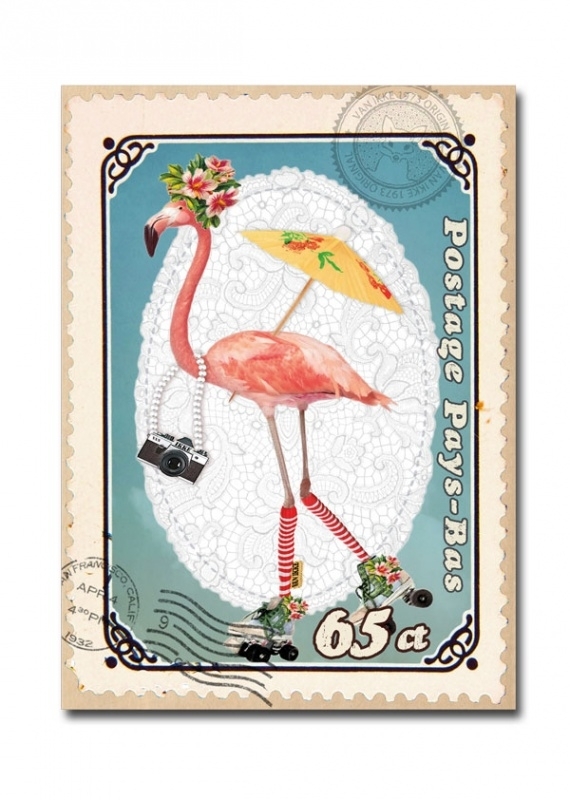 Postkarten Flamingo