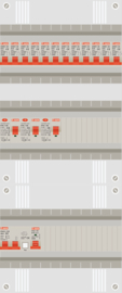 1 fase groepenkast met 12 lichtgroepen en PV groep