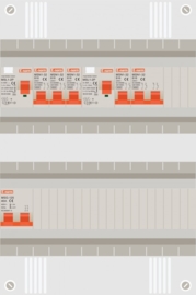 1 fase groepenkast met 4 groepen en kookgroep