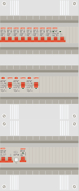 1 fase groepenkast met 8 lichtgroepen, kookgroep en PV groep