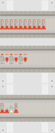 1 fase groepenkast met 10 lichtgroepen en PV groep