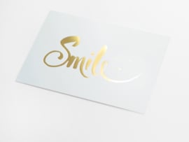 Greeting card gold foil | Smile