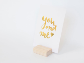 Greeting card gold foil | You and Me