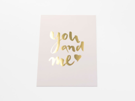 Greeting card gold foil | You and Me