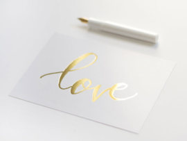 Greeting card gold foil | Love