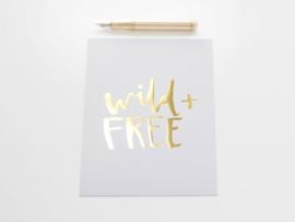Kaart goud folie | Wild + Free
