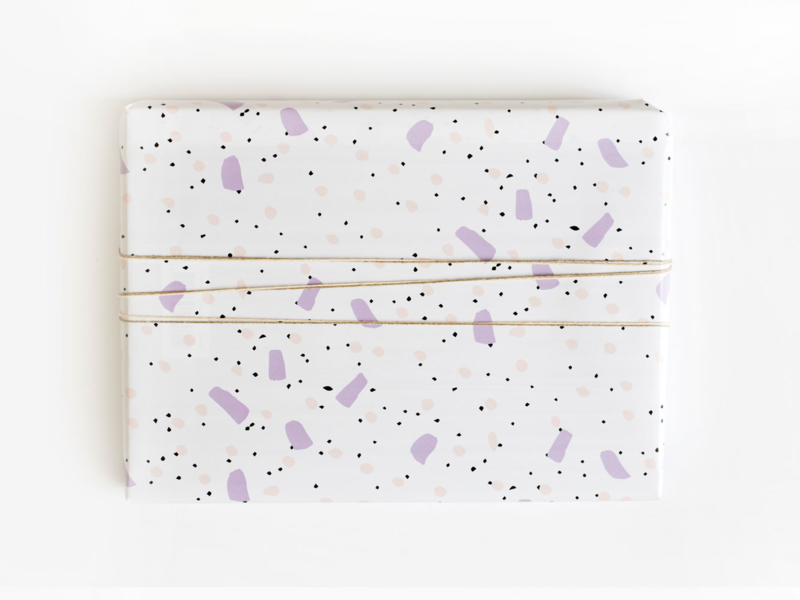 lavender wrapping paper