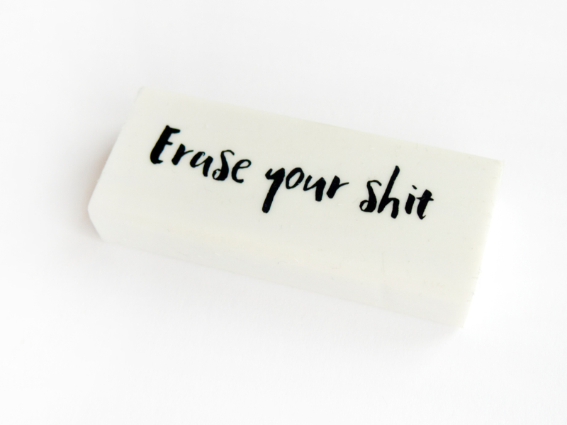 Gum 'Erase your shit'