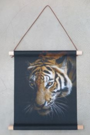 Textiel poster tijger 38x30cm