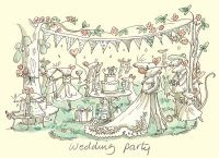Wenskaart wedding party