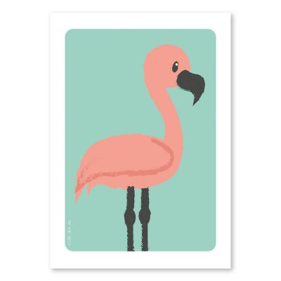Poster flamingo A4