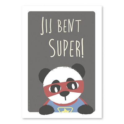 Poster superheld panda A4