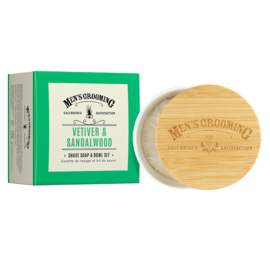 Shaving bowl with soap, Vetiver & Sandalwood