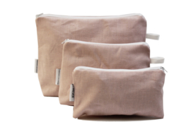 Linen light pink, wash bag NILSEN