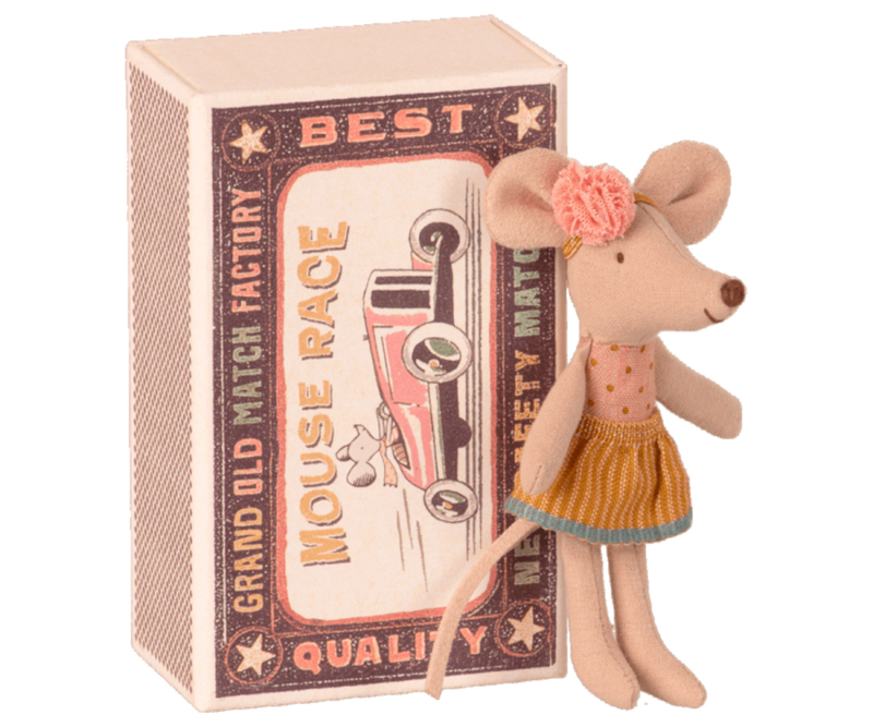 Little sister mouse in match box, Maileg