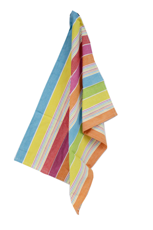 multi colored kitchen towels