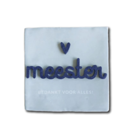 Tegeltje keramiek MEESTER 3D vilt