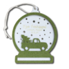 Kerstkaart van vilt - Sneeuwbol Pick-up Kerstboom | Prijs vanaf: