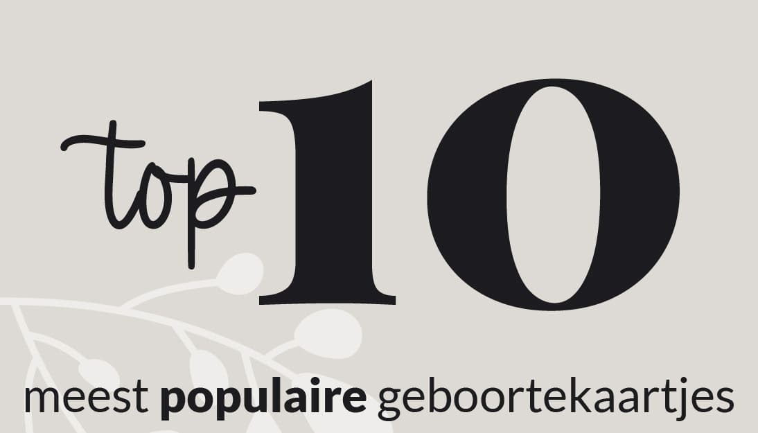 Top 10 meest populaire geboortekaartjes