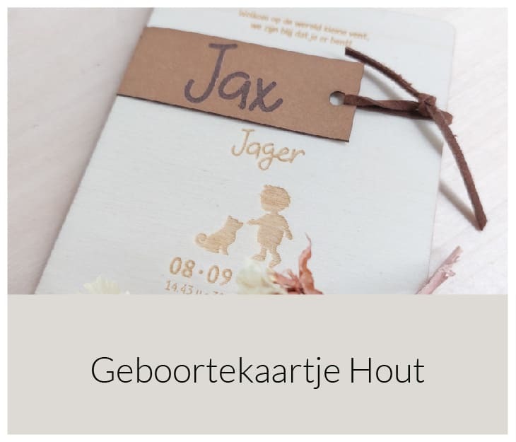 Geboortekaartjes Hout