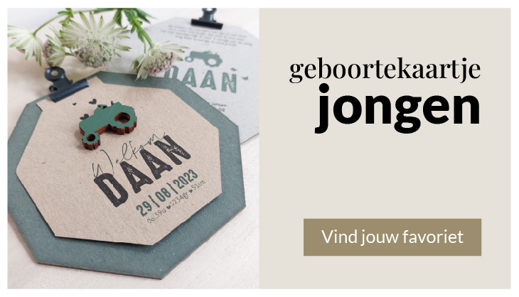 Geboortekaartjes voor Jongens