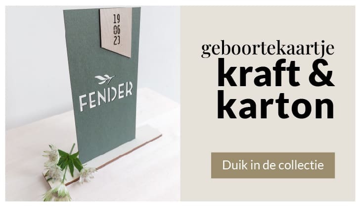 Geboortekaartjes Kraft & Karton